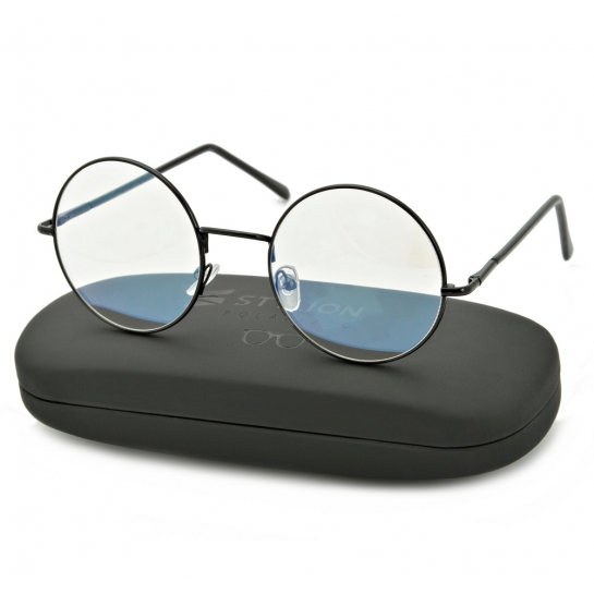 Okrągłe okulary Lenonki z filtrem światła niebieskiego do komputera zerówki FLEX STDBLF1
